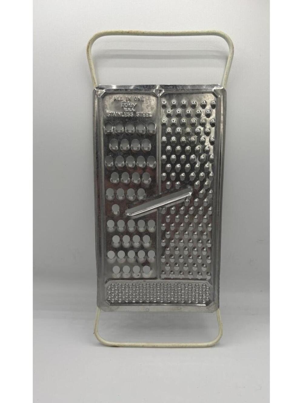 VTG Foley All In One Grater  Stainless Steel Shreds Fine Course & Nutmeg USA W6